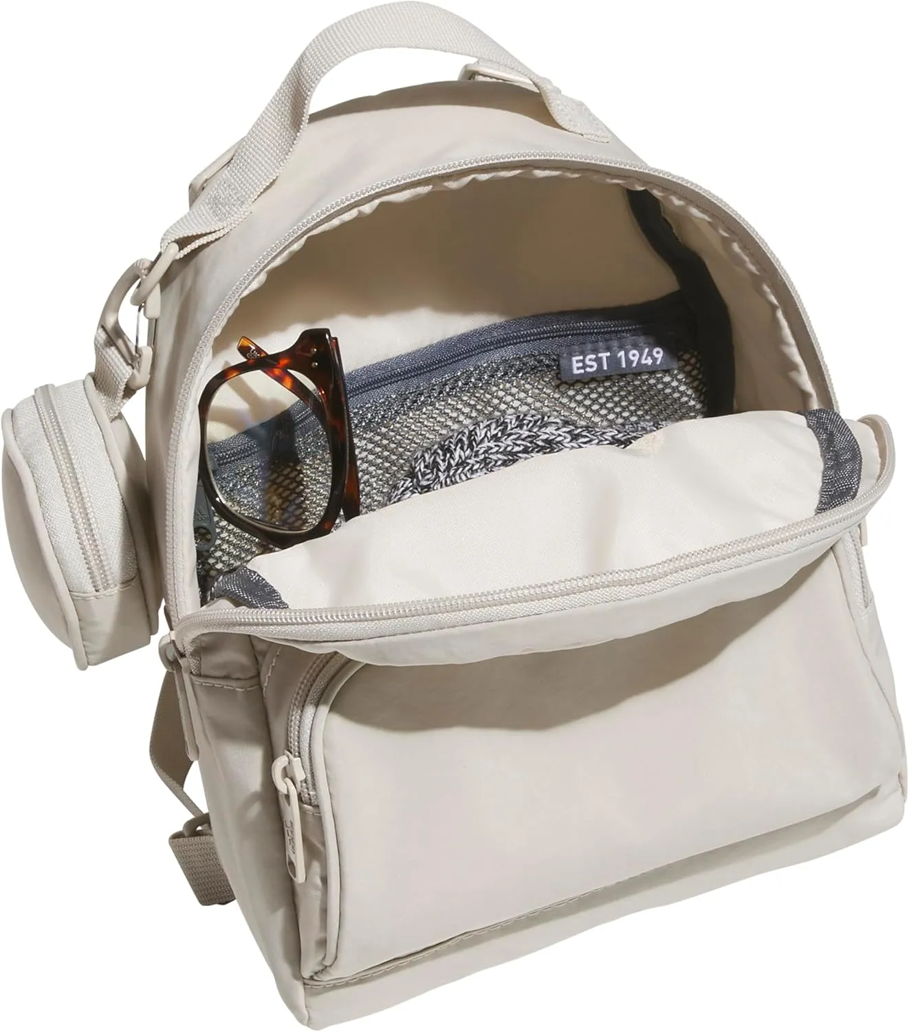 adidas Must Have Mini Backpack, Small Festivals and Travel, Wonder Alumina Grey/Putty Beige, One Size