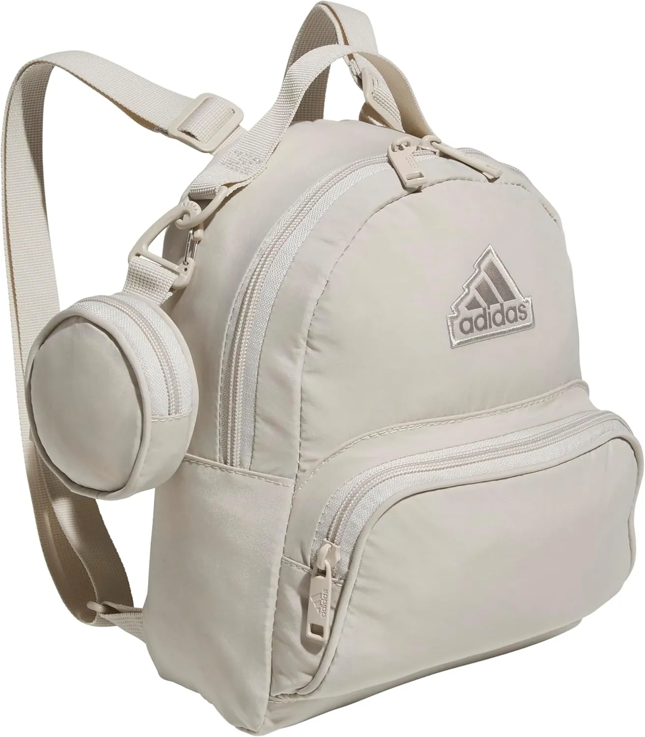 adidas Must Have Mini Backpack, Small Festivals and Travel, Wonder Alumina Grey/Putty Beige, One Size