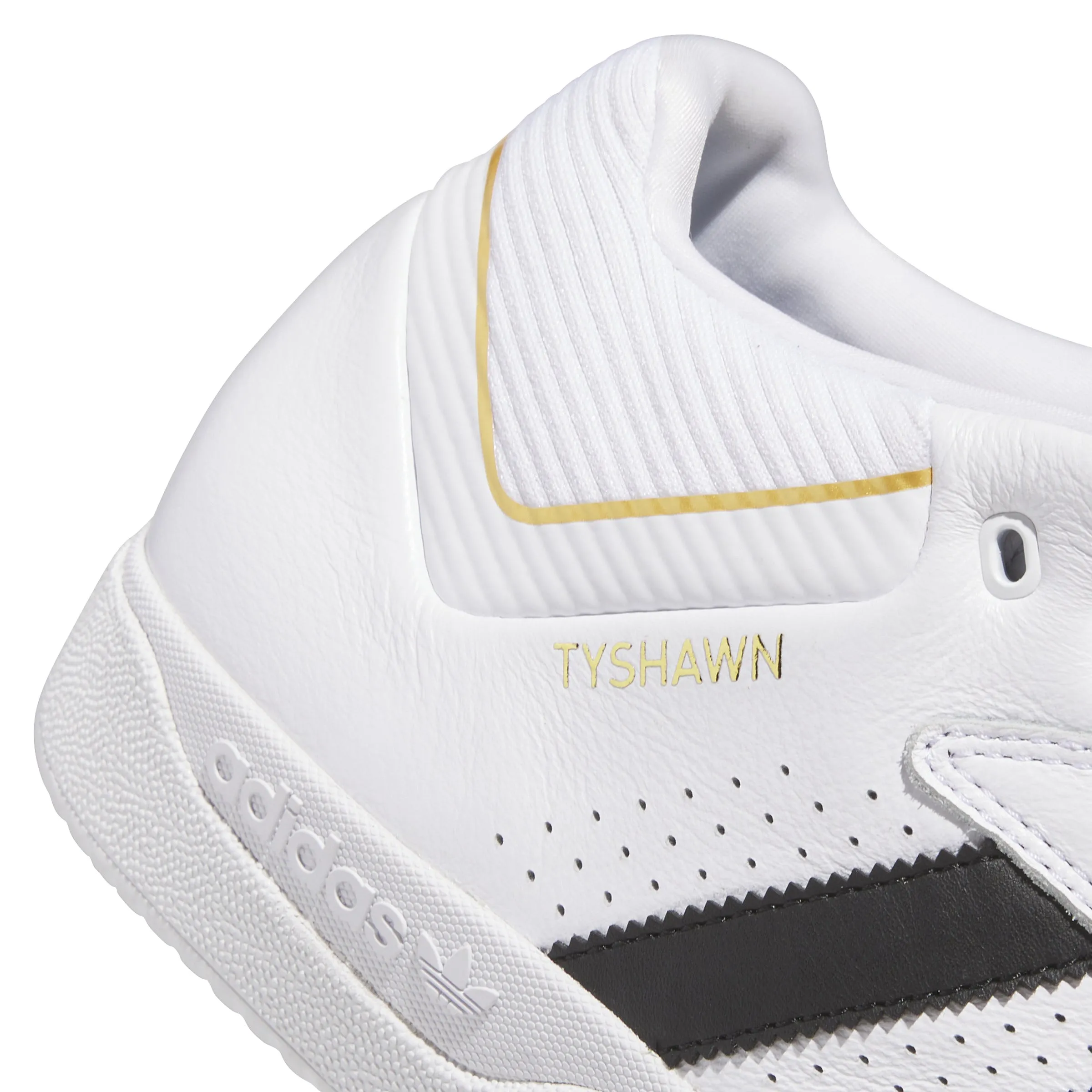 Adidas - Tyshawn in Cloud White/Core Black/Gold Metallic