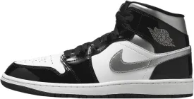 Air Jordan 1 Mid SE Men's Shoes (HV0789-010, Black/White/Metallic Gold/Metallic Silver)