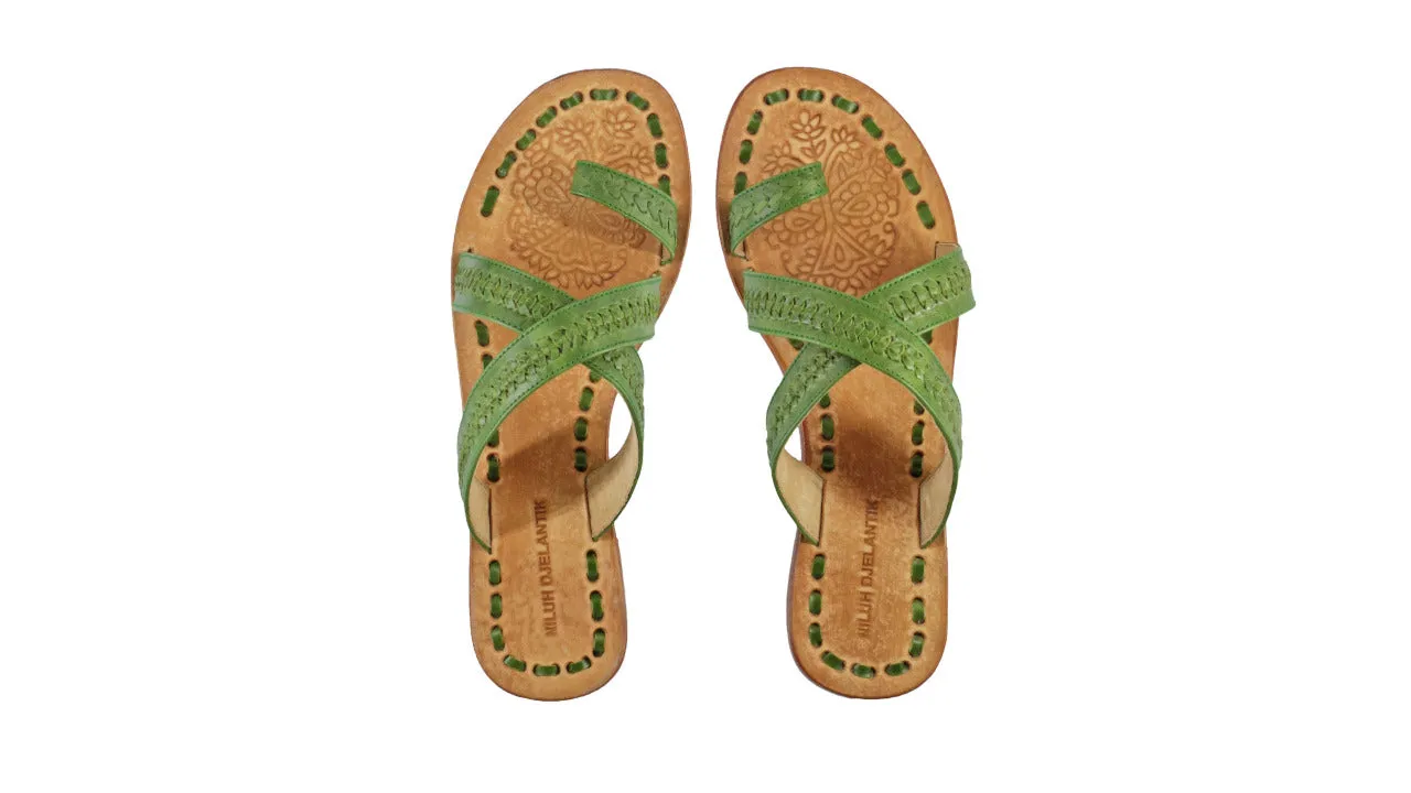 Batu 20mm Flat - Green Vintage
