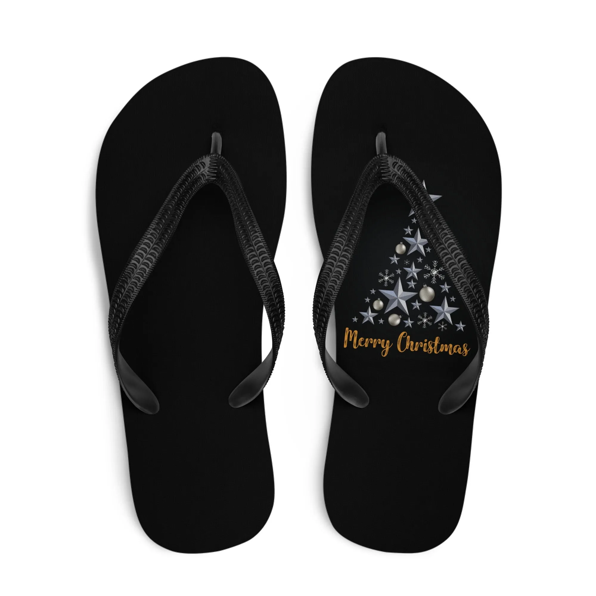 Black Tie Christmas Flip-Flops