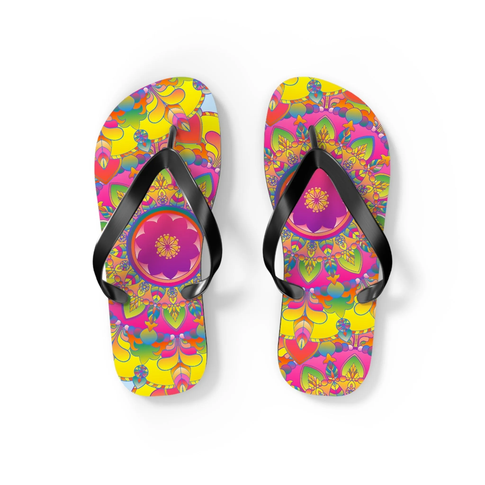 Colorful Mandala Flip Flops - Comfort & Style