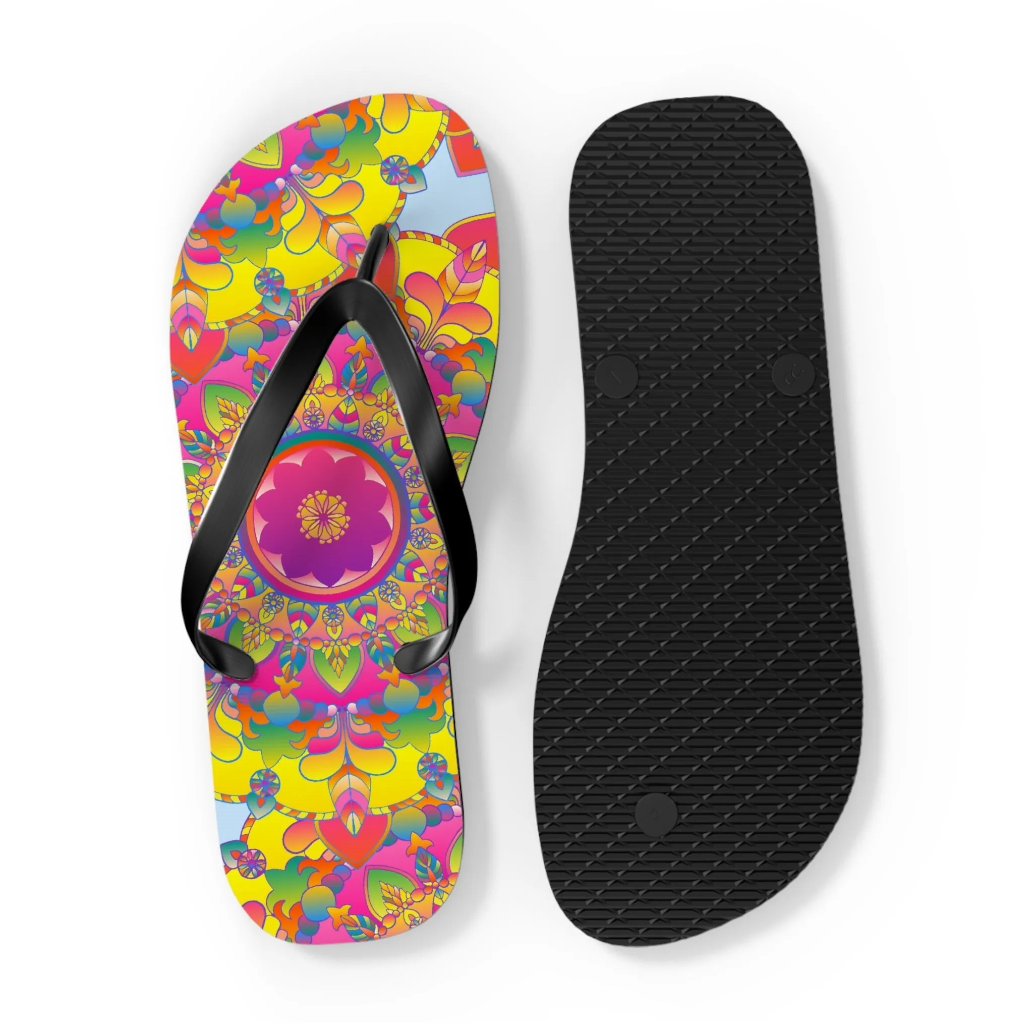 Colorful Mandala Flip Flops - Comfort & Style