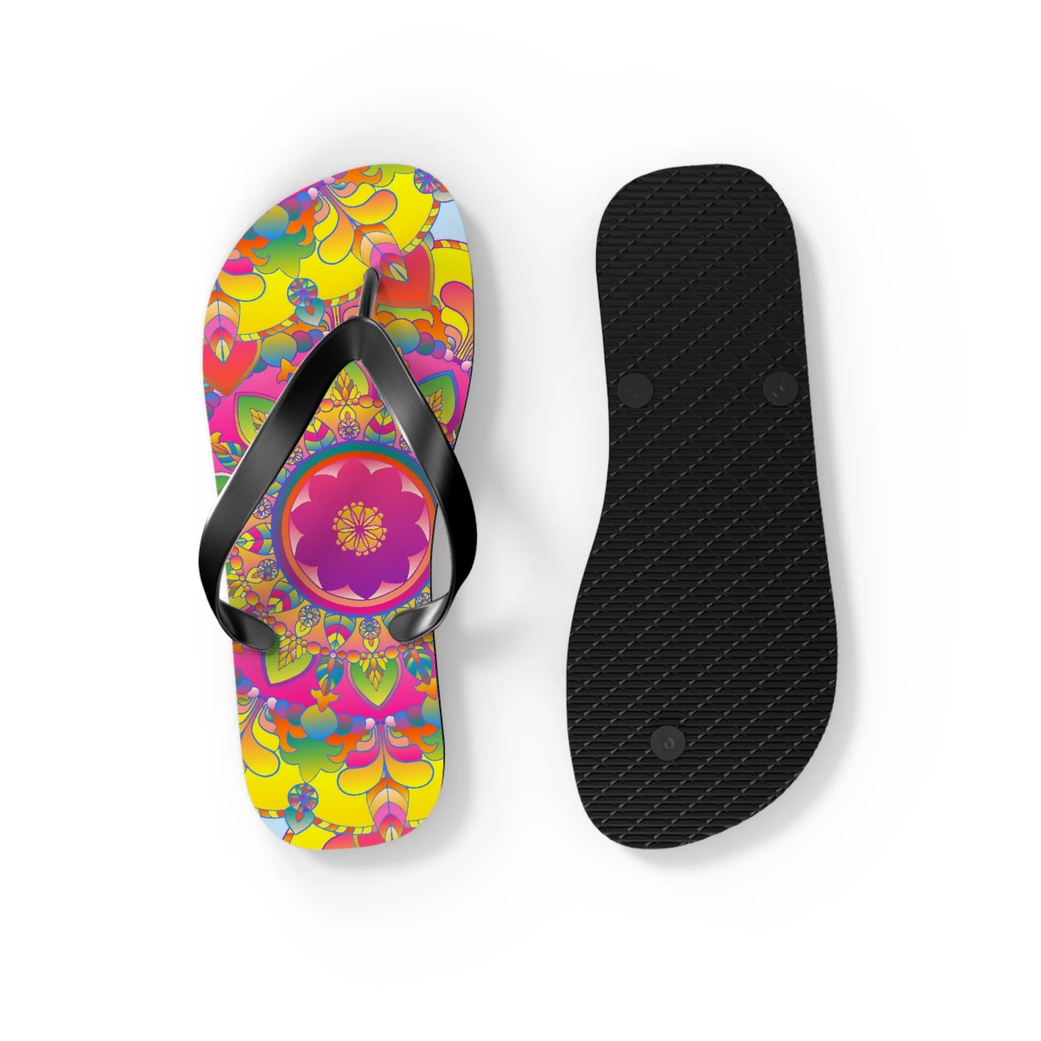 Colorful Mandala Flip Flops - Comfort & Style