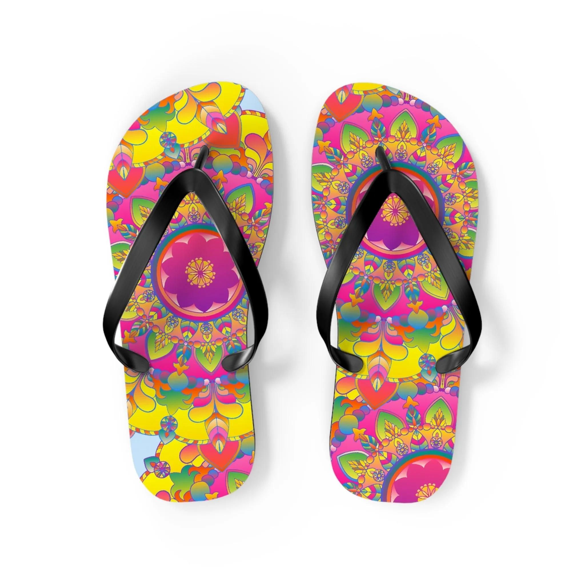 Colorful Mandala Flip Flops - Comfort & Style