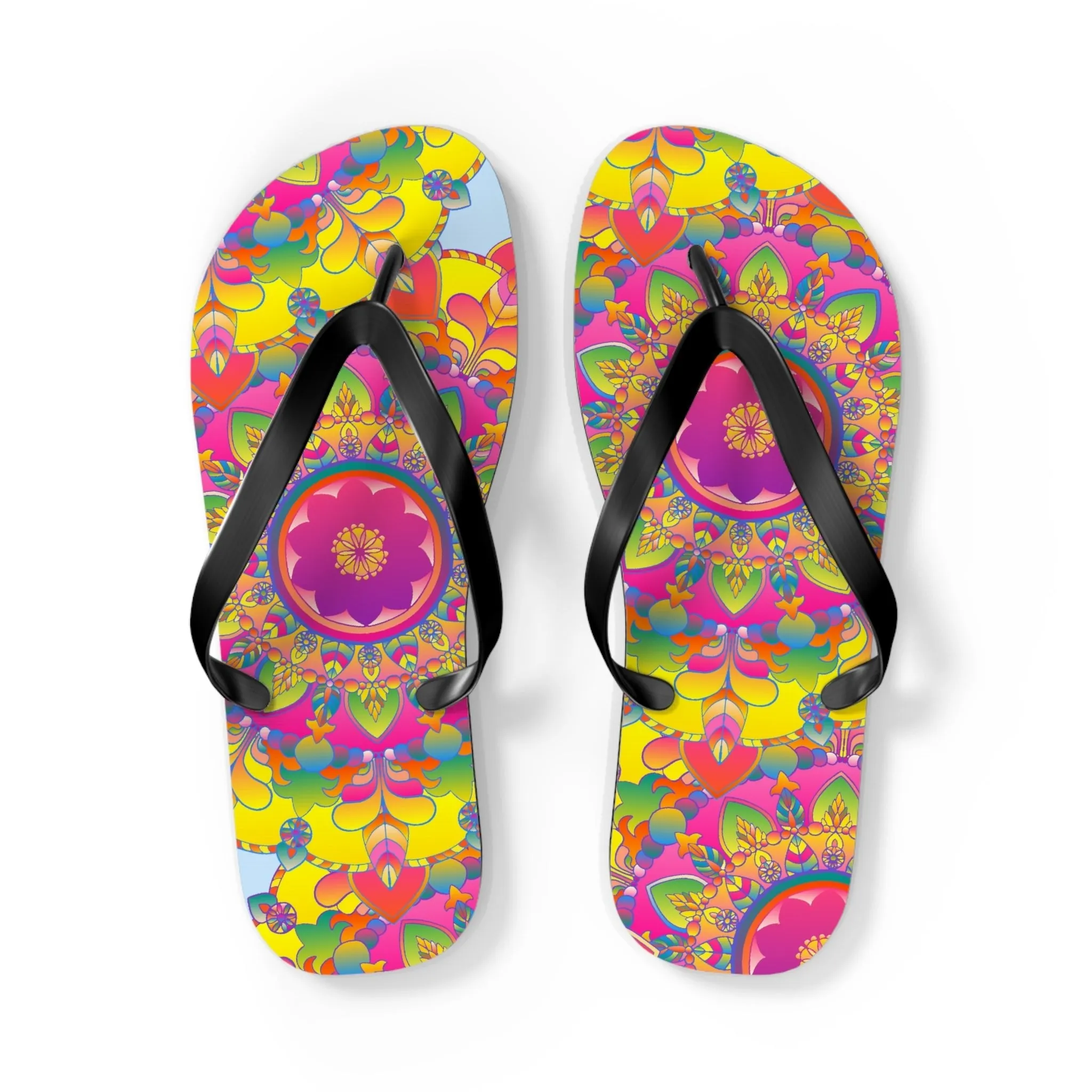Colorful Mandala Flip Flops - Comfort & Style