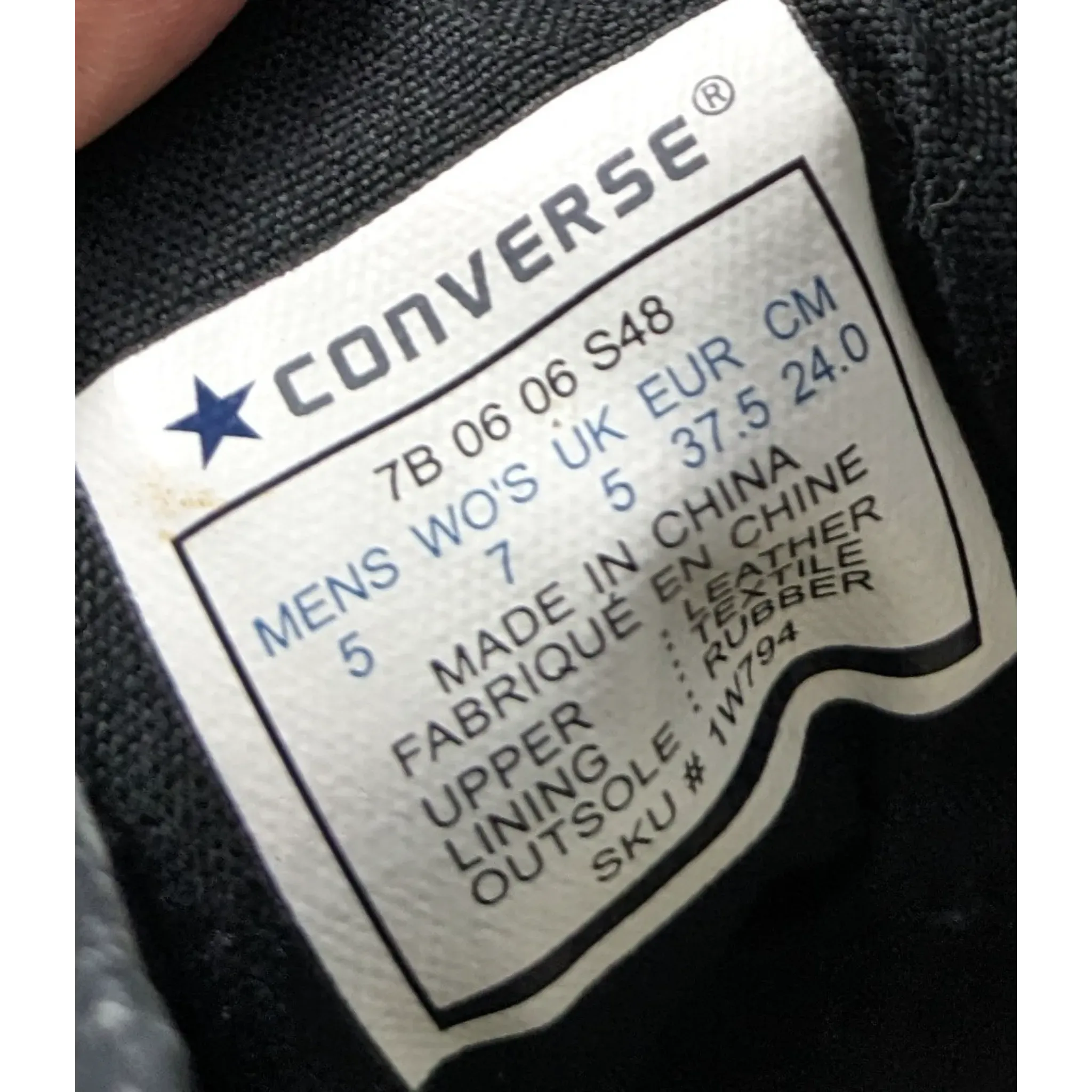Converse Black Sneakers Moon Star