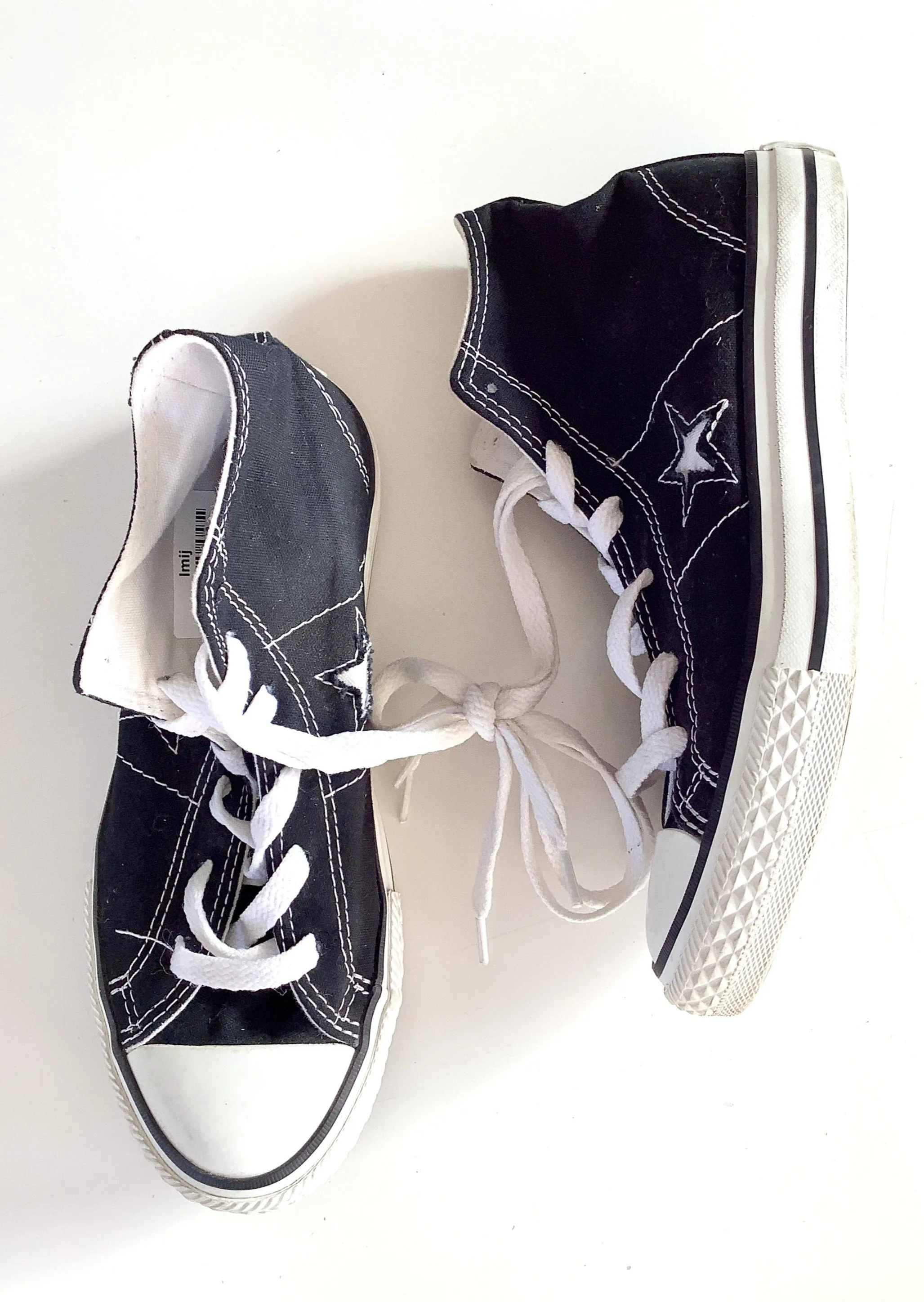 CONVERSE Kids sneaker black canvas "One Star" high top sneakers, 2