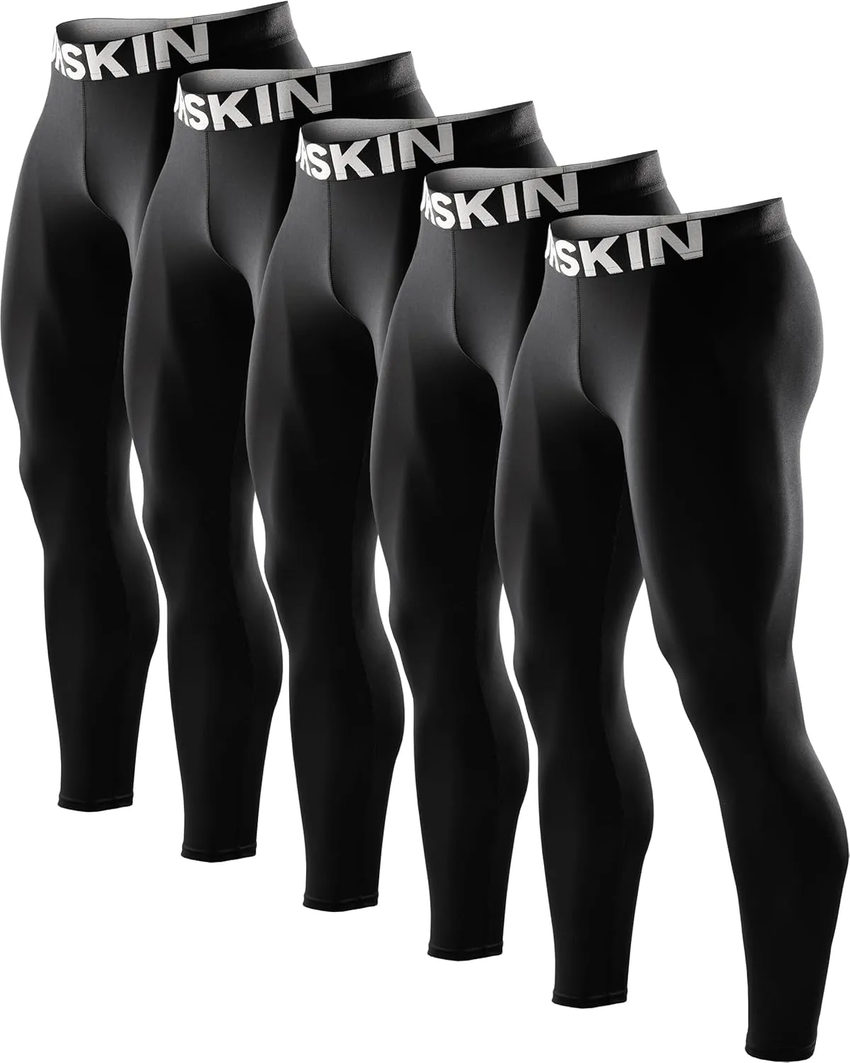 DRSKIN 5, 4, 3 or 1 Pack Men??s Compression Pants Tights Leggings Sports Baselayer Running Athletic Workout Active