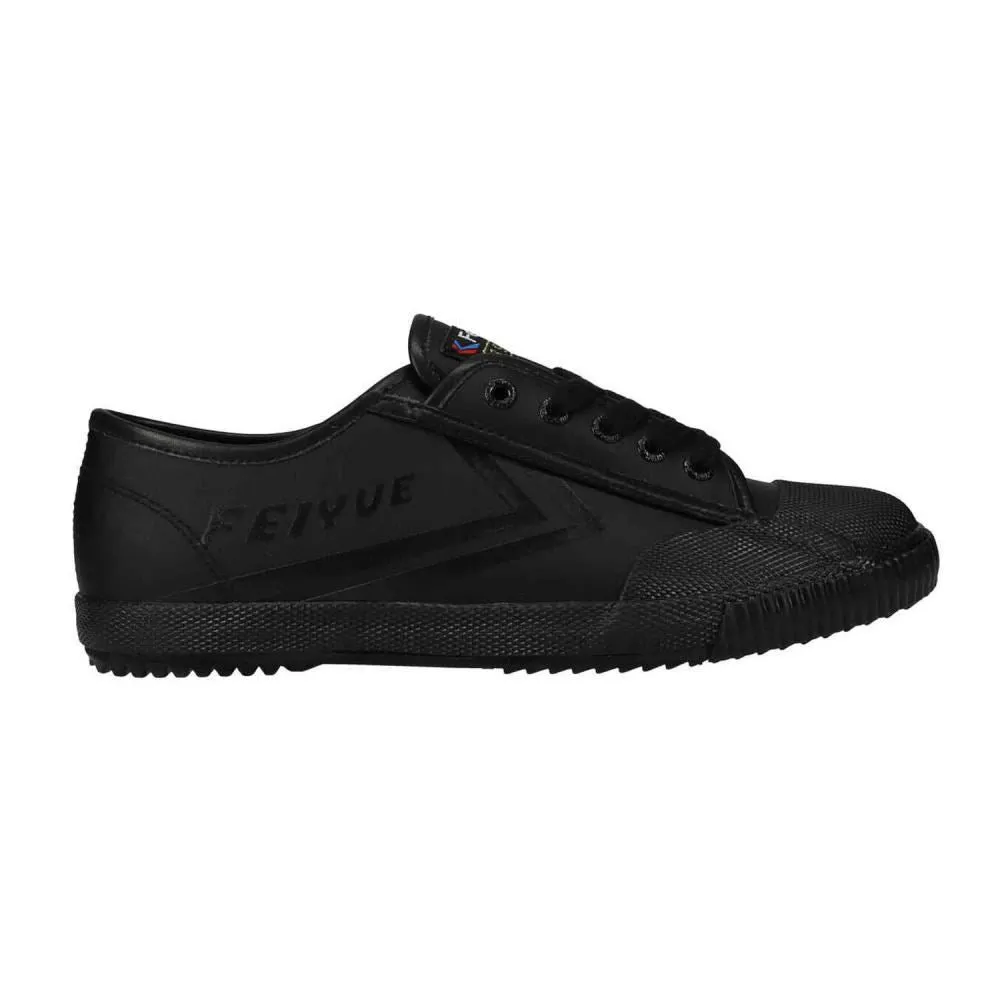 Feiyue Footwear Fe Lo 1920 Faux Leather Martial Arts/Gym/Lifing Shoes - Triple Black Tumbled