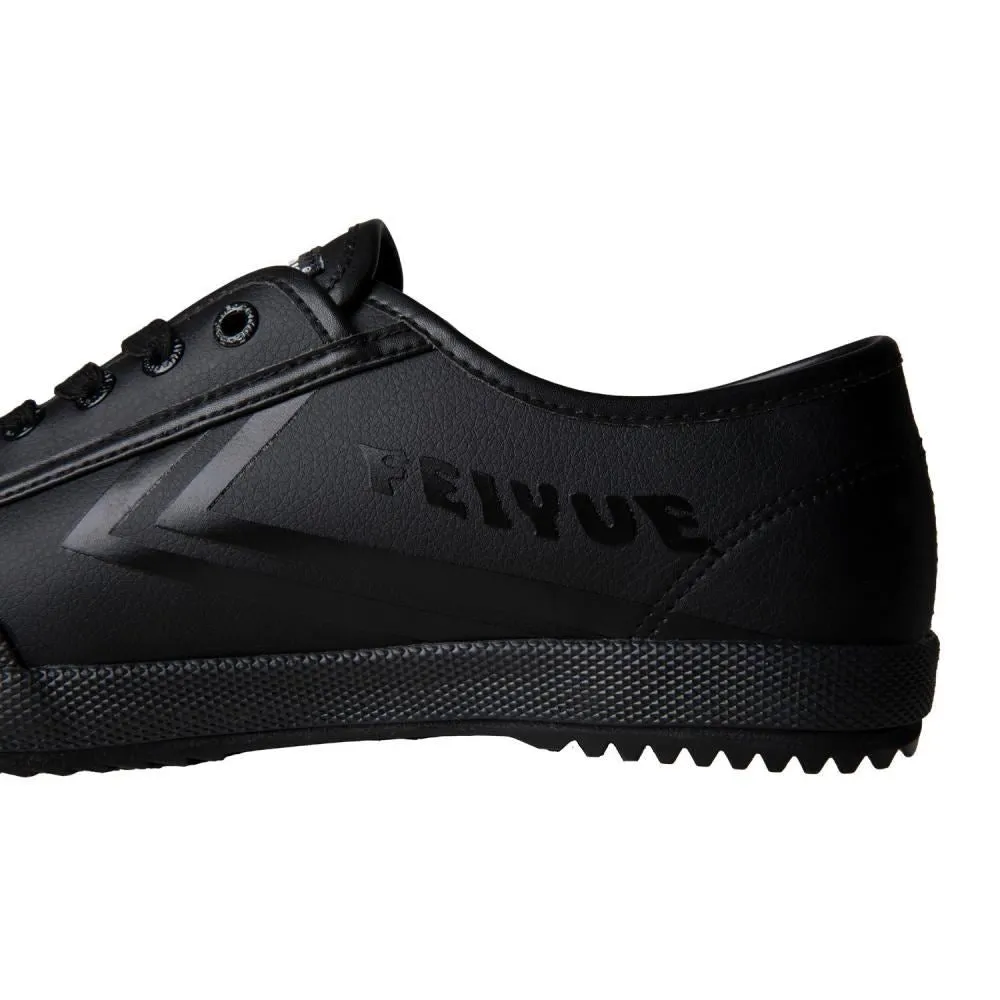 Feiyue Footwear Fe Lo 1920 Faux Leather Martial Arts/Gym/Lifing Shoes - Triple Black Tumbled