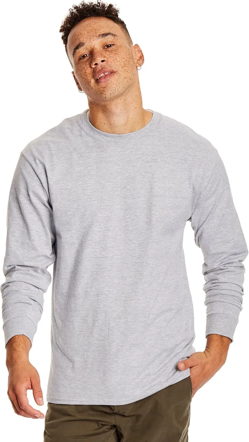 Hanes Men's Beefy Long Sleeve Shirt, 1 or 2 Pack