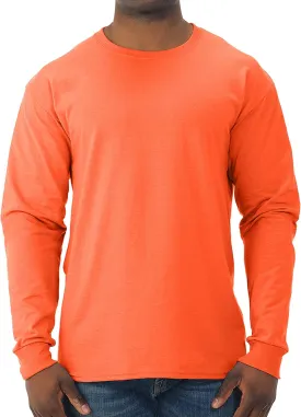 Jerzees Men's Dri-Power Cotton Blend Long Sleeve Tees, Moisture Wicking, Odor Protection, UPF 30 , Sizes S-3x