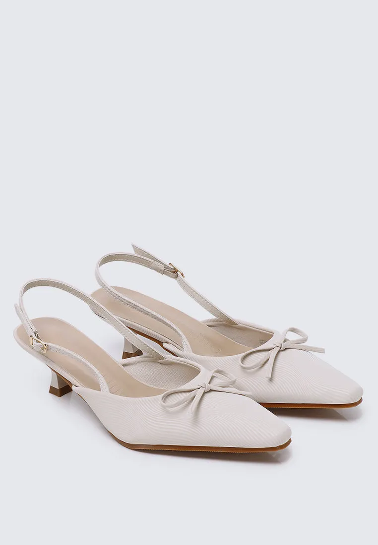 Lynn Comfy Heels In Beige