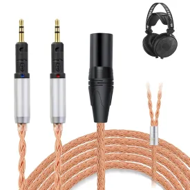 okcsc ZT16 R70X R70XA Upgraded Replacement Cable 16 core OFC high Purity Oxygen Free Copper Hand-Woven Cable, Dual R70X to 4 PIN XLR Extension Cord, for R70X R70XA Headphone 4 PIN XLR 4.92FT