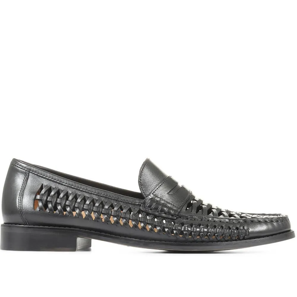Riverside Woven Leather Loafers - RIVERSIDE / 319 873
