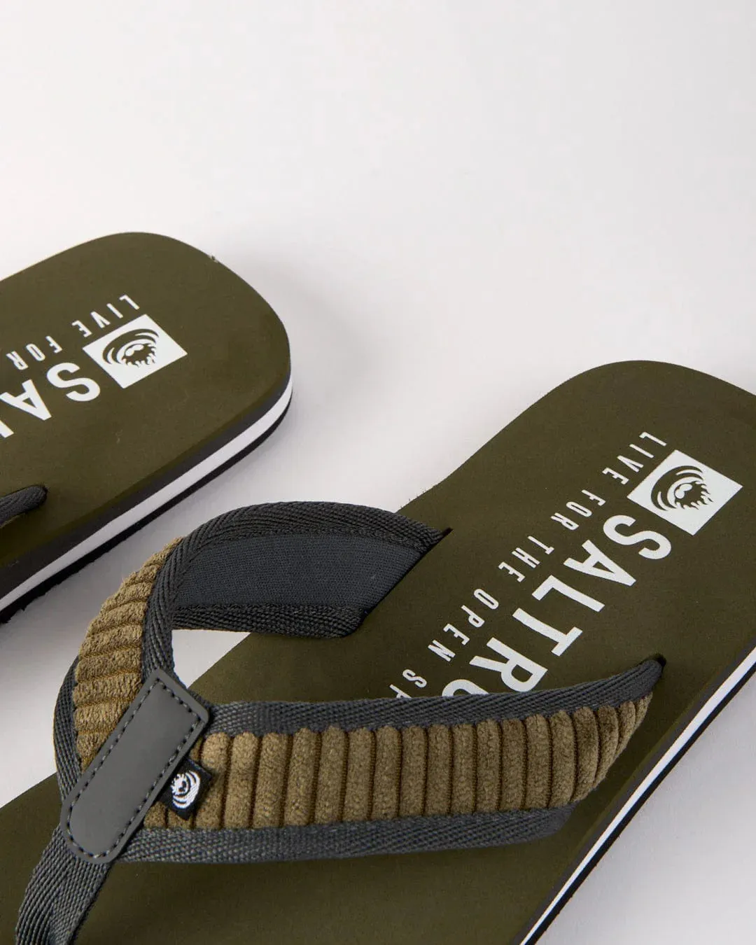 Saltrock Mens Lines Flip Flops Xff72501006 Khaki