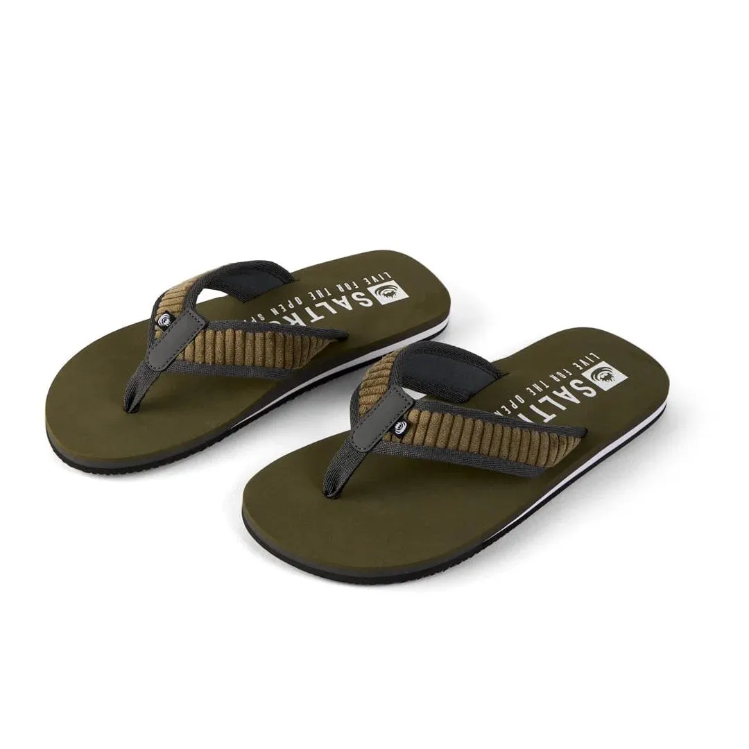 Saltrock Mens Lines Flip Flops Xff72501006 Khaki