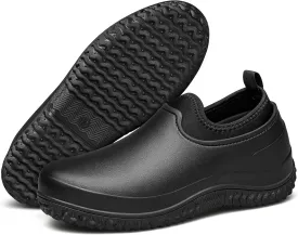 TENGTA Men's Garden Shoes Waterproof Slip On Mud Rain Boots for Women Lightweight Grass Cutting Shoes