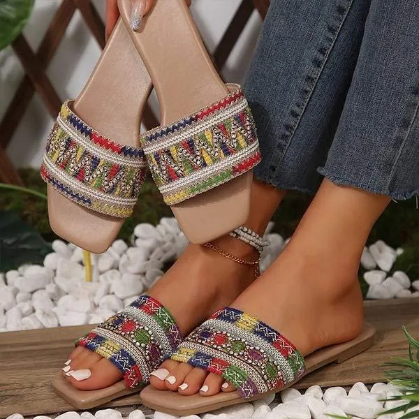 Women's Ethnic Style Flat Sandals 98615058C