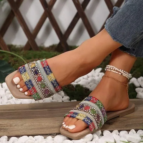 Women's Ethnic Style Flat Sandals 98615058C
