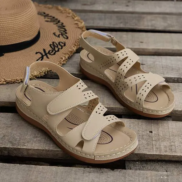 Women's Slope Heel Magic Tape Sandals 33016791C