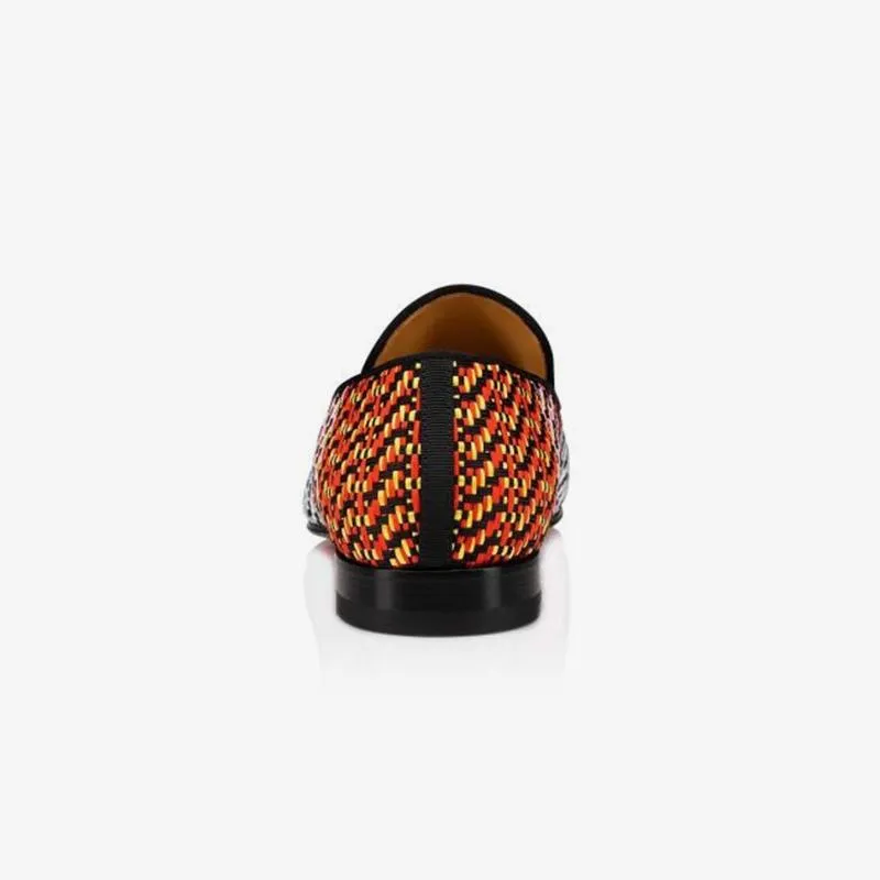 Woven Loafers Colorful Flat Shoes