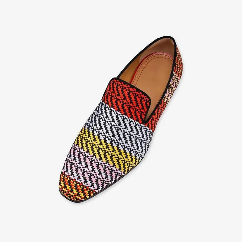 Woven Loafers Colorful Flat Shoes