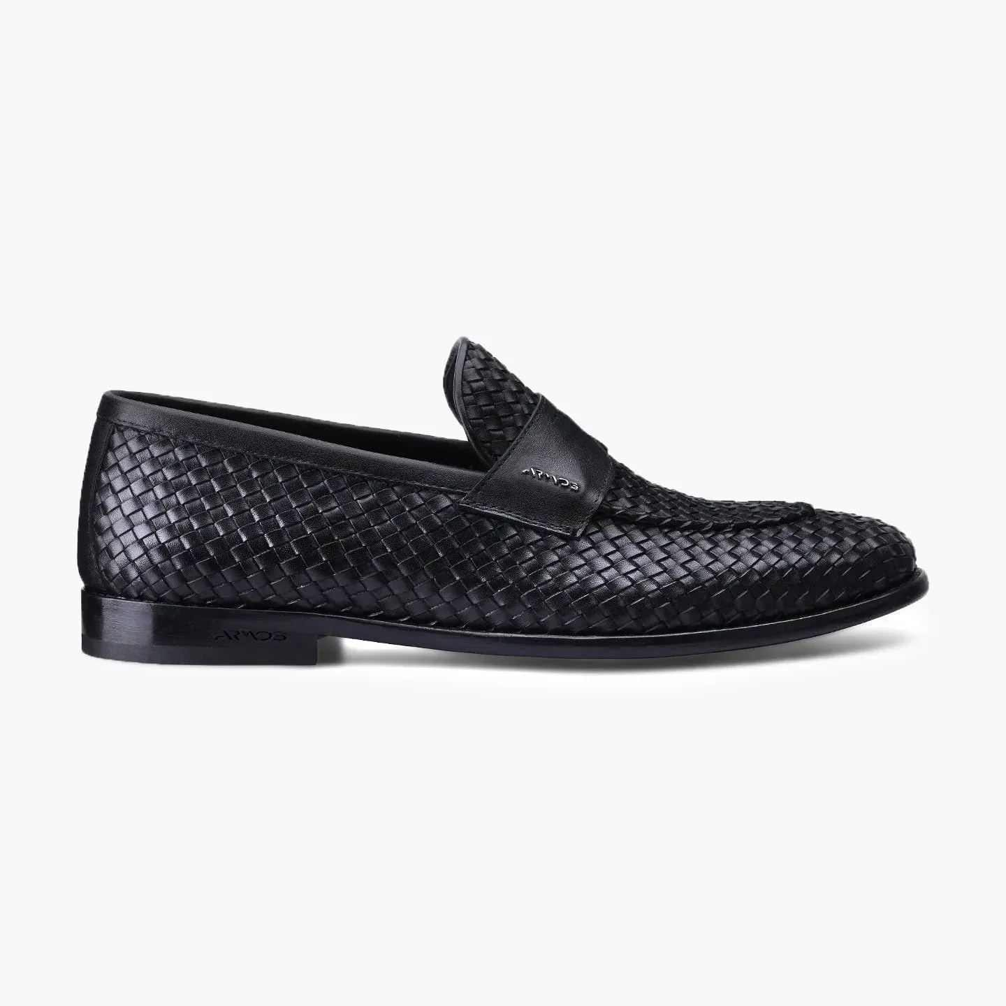 Woven penny loafers
